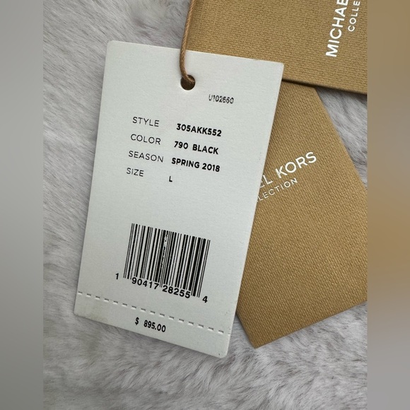 Michael Kors Designer Collection Italian 100%Silk Blouse Top Black SZ Large - Picture 10 of 11